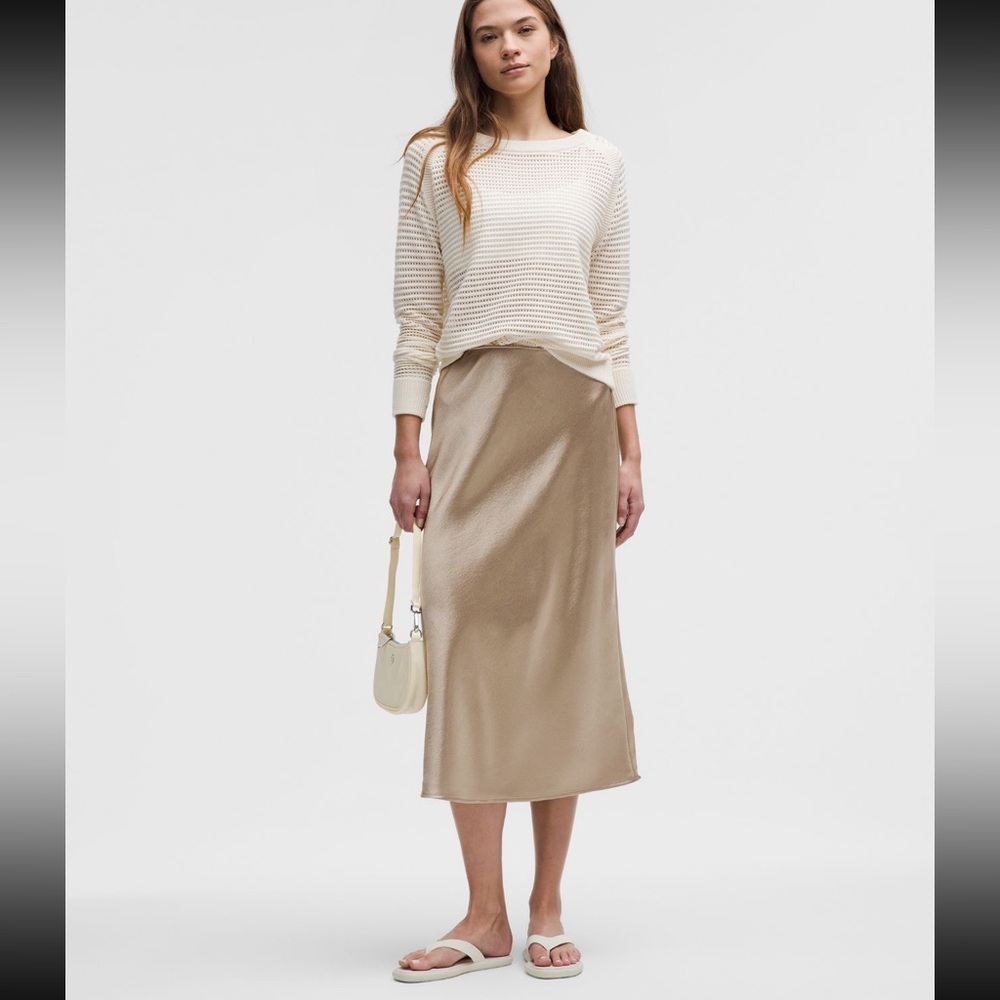 Lululemon satin midi skirt NWT